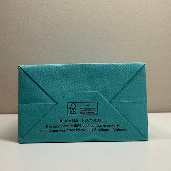 Tiffany & Co. | Gift Bag w/ Card | Mint Green | 6 x 5 x 3 in. - Picture 7 of 16